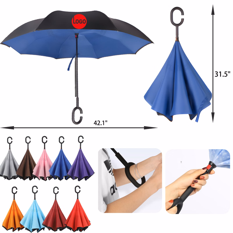 MOQ 30 PCS Durable Hands Free Inverted Umbrella