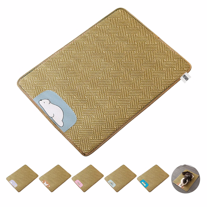Summer Pet Anti-Slip Woven Rattan Mat