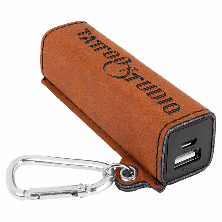 Rawhide Leatherette 2200 mAh Power Bank with USB Cord