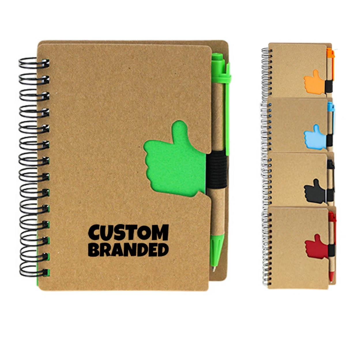 Thumb Up Eco Spiral Notebook W/Pen 1