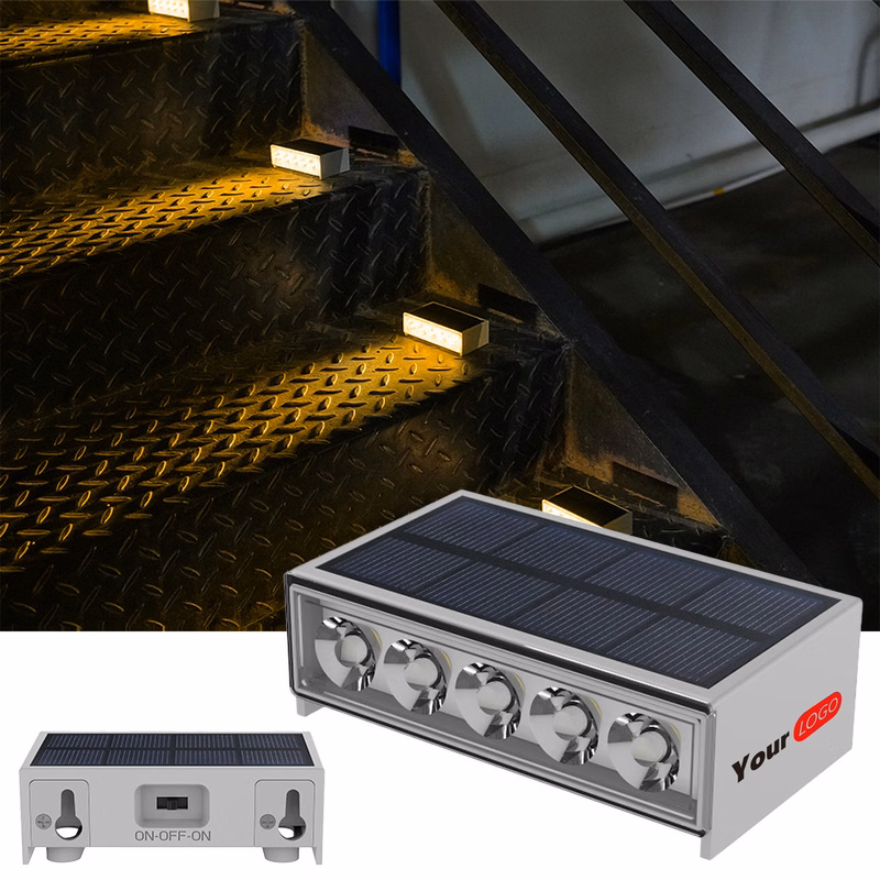 Solar Outdoor Step Lights Waterproof Stair Lights Deck