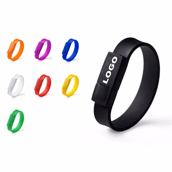 Personalized 4Gb Wristband Usb Flash Drive for Desk, Travel and Daily Use