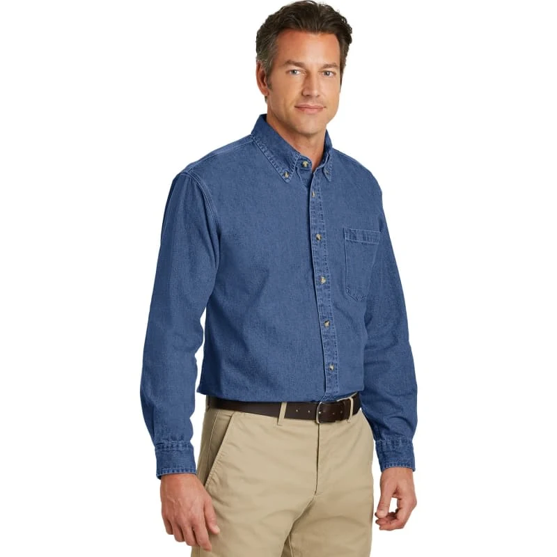 Port Authority Heavyweight Denim Shirt. 1
