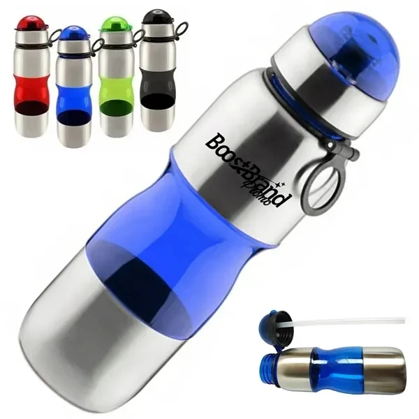 Custom 20oz Sport Water Bottle with Straw Lid — Portable Hydration Gear 1