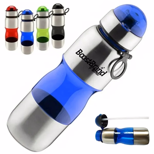 Custom 20oz Sport Water Bottle with Straw Lid — Portable Hydration Gear