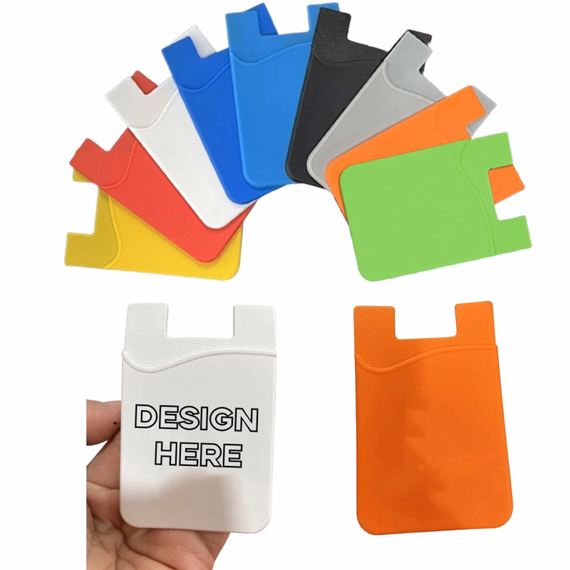 Silicone Adhesive Phone Card Holder Wallet MOQ 100PCS