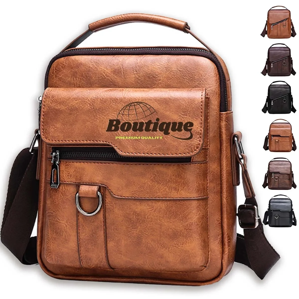 Large Capacity PU Leather Handbag Crossbody Bag Briefcases 1