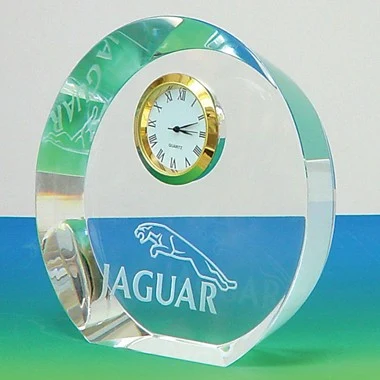BEVELED CIRCLE CRYSTAL CLOCK 1