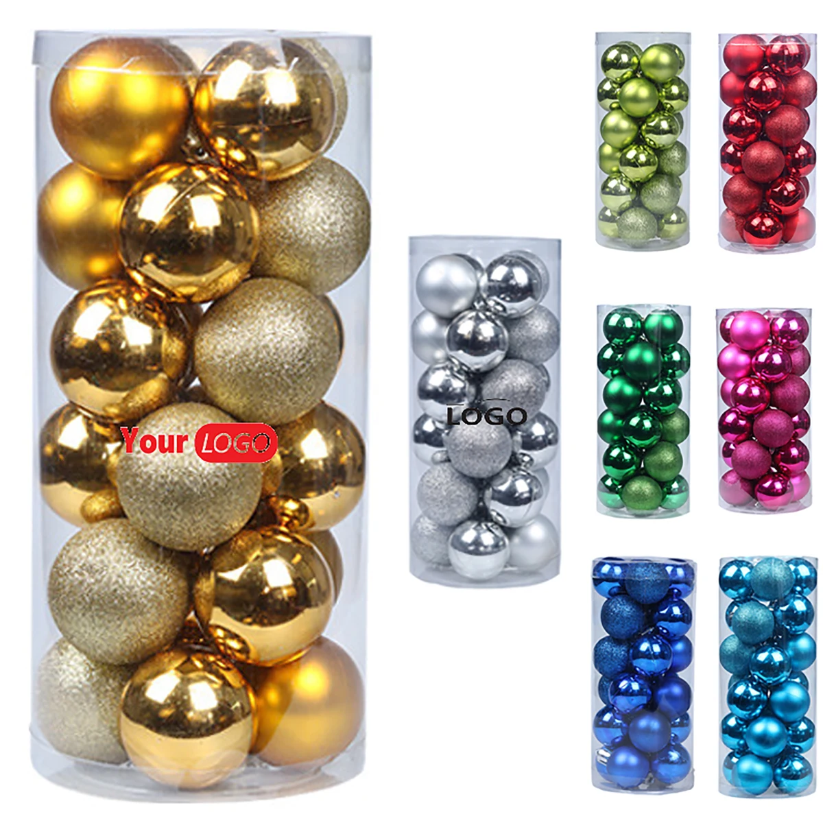 Holiday Ball Ornaments 24-Piece Set 1
