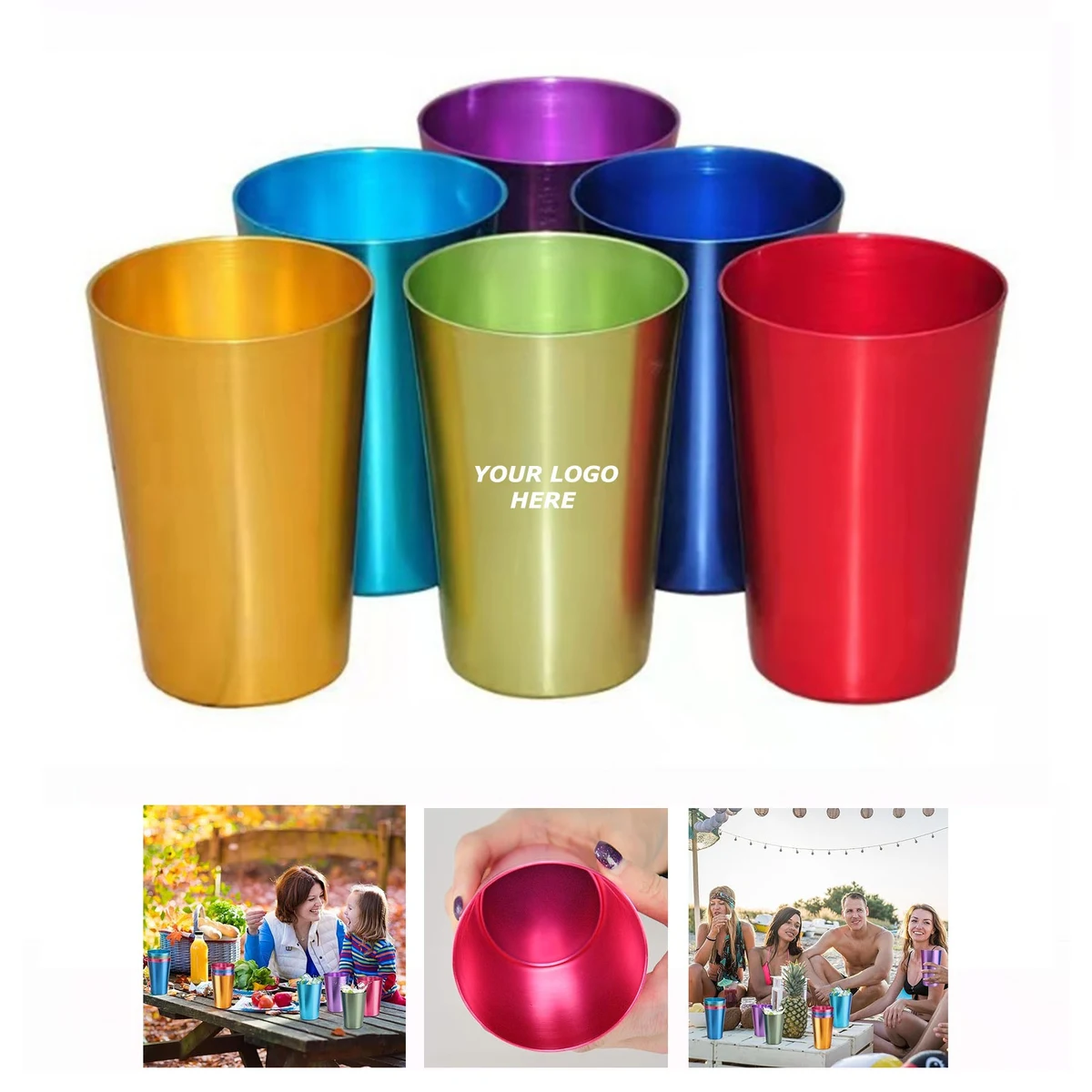 12 Oz. Colorful Aluminum Drinking Cup 1