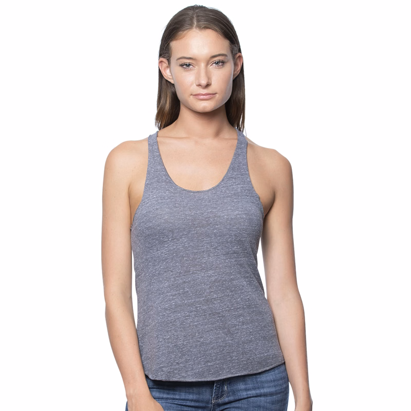 Women's Triblend Raw Edge Tank Top
