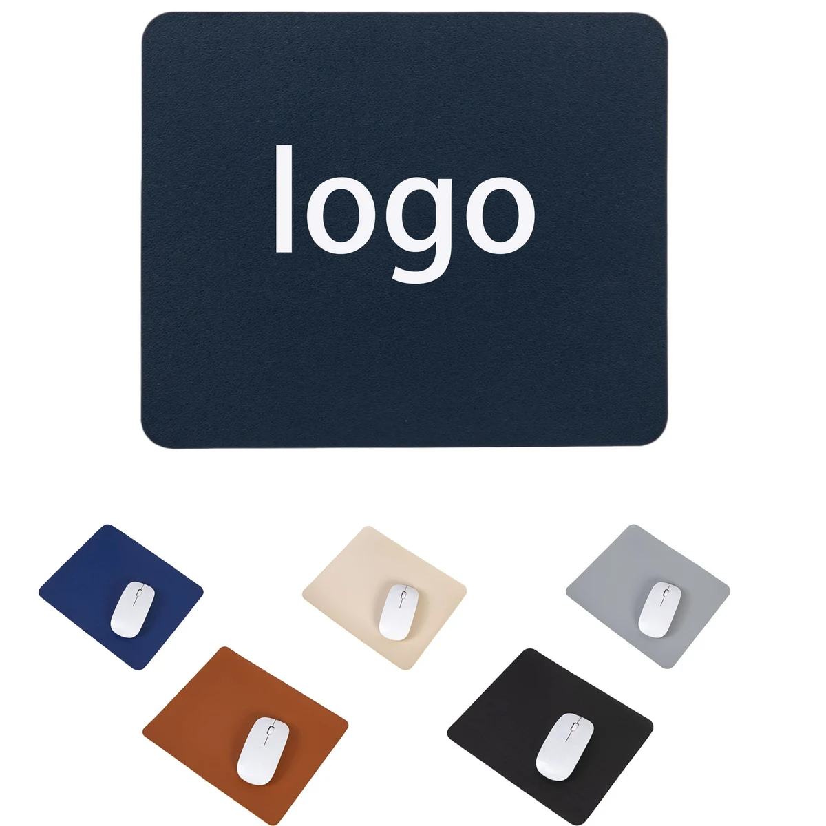 Solid Color Leather Mousepad 1