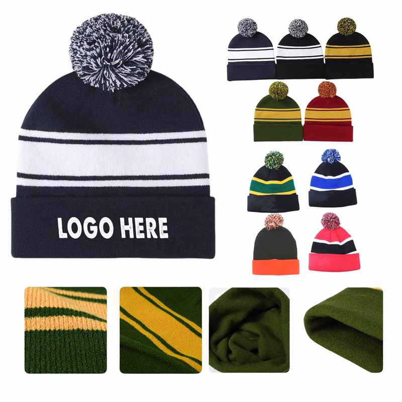 Winter Unisex Acrylic Knit Cuffed Beanie Hat
