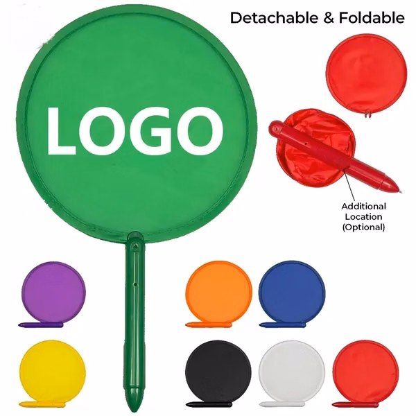 Custom Recycled 3-in-1 Hand Fan Pen Stylus — Trade Show & Event Giveaway