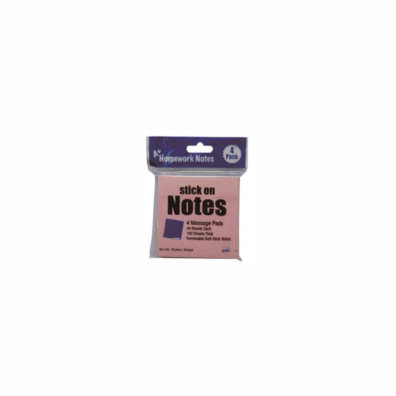 Stick On Notes - 4 Count 40 Sheets Each Pastels