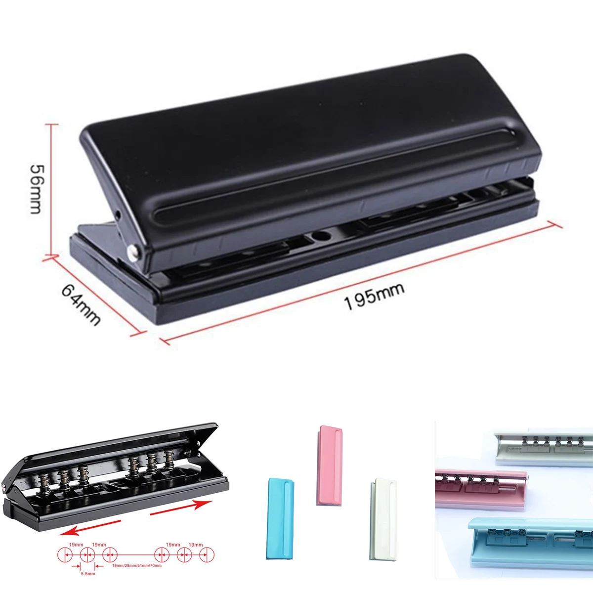 Adjustable 6-Hole Punch Puncher 1