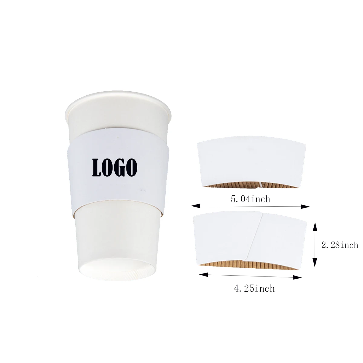 Insulated Kraft Paper Coffee Cup Sleeve 1