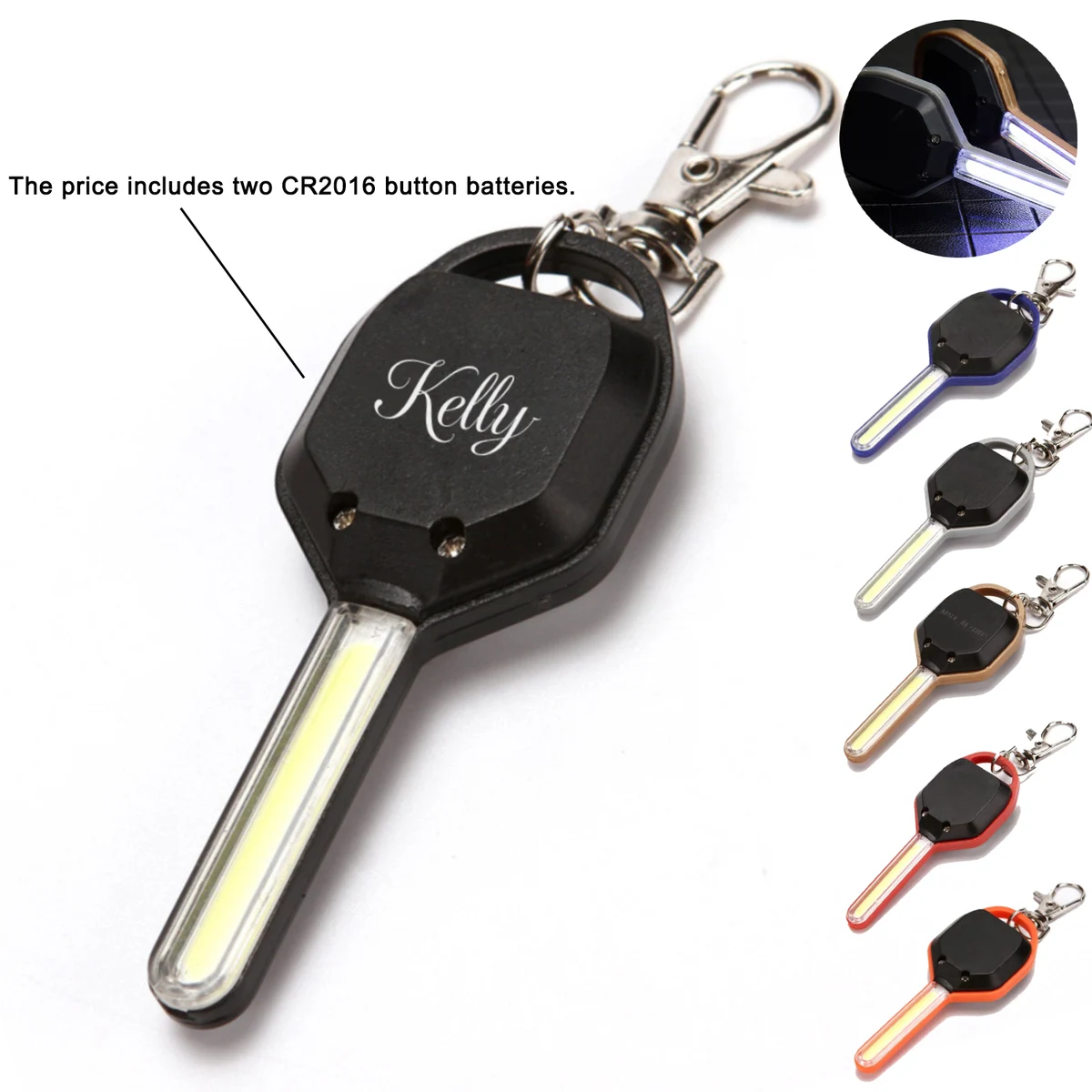 Portable ABS Key Shaped Keychain Flashlight 1