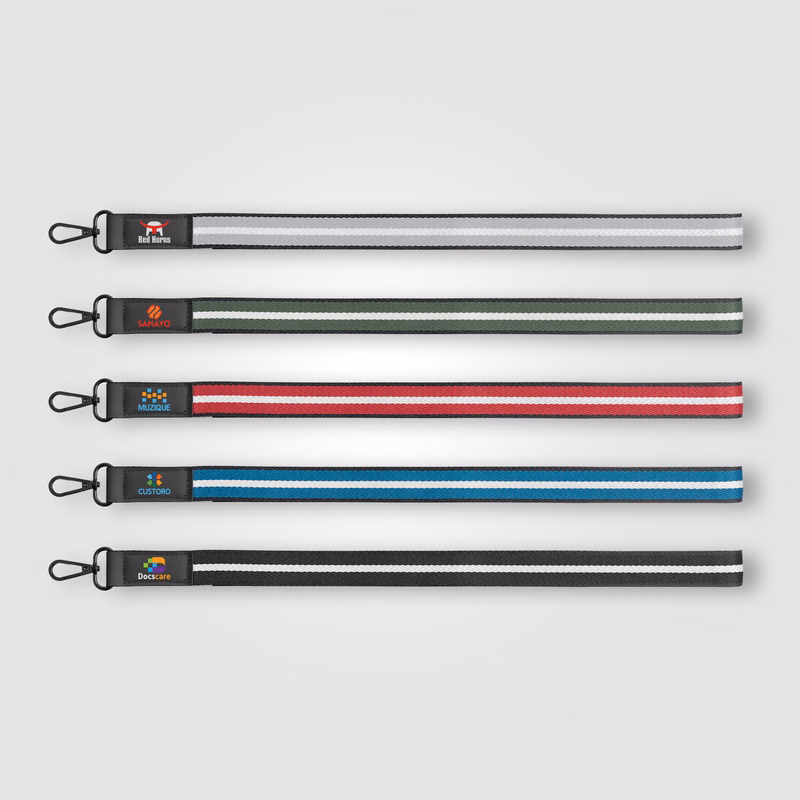 Newport rPET Woven Chevron Phone Strap Lanyard - 17.19"× 1"