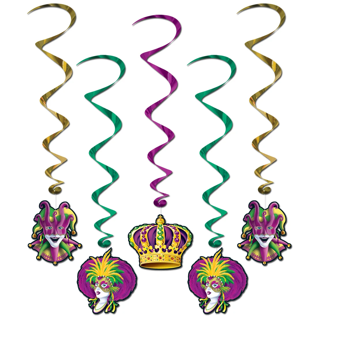 Mardi Gras Assorted Whirls 1