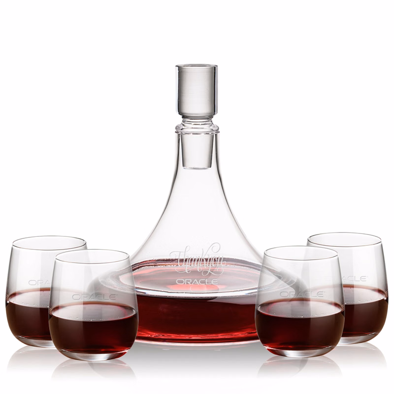 Ashby Decanter & Crestview Stemless Wine