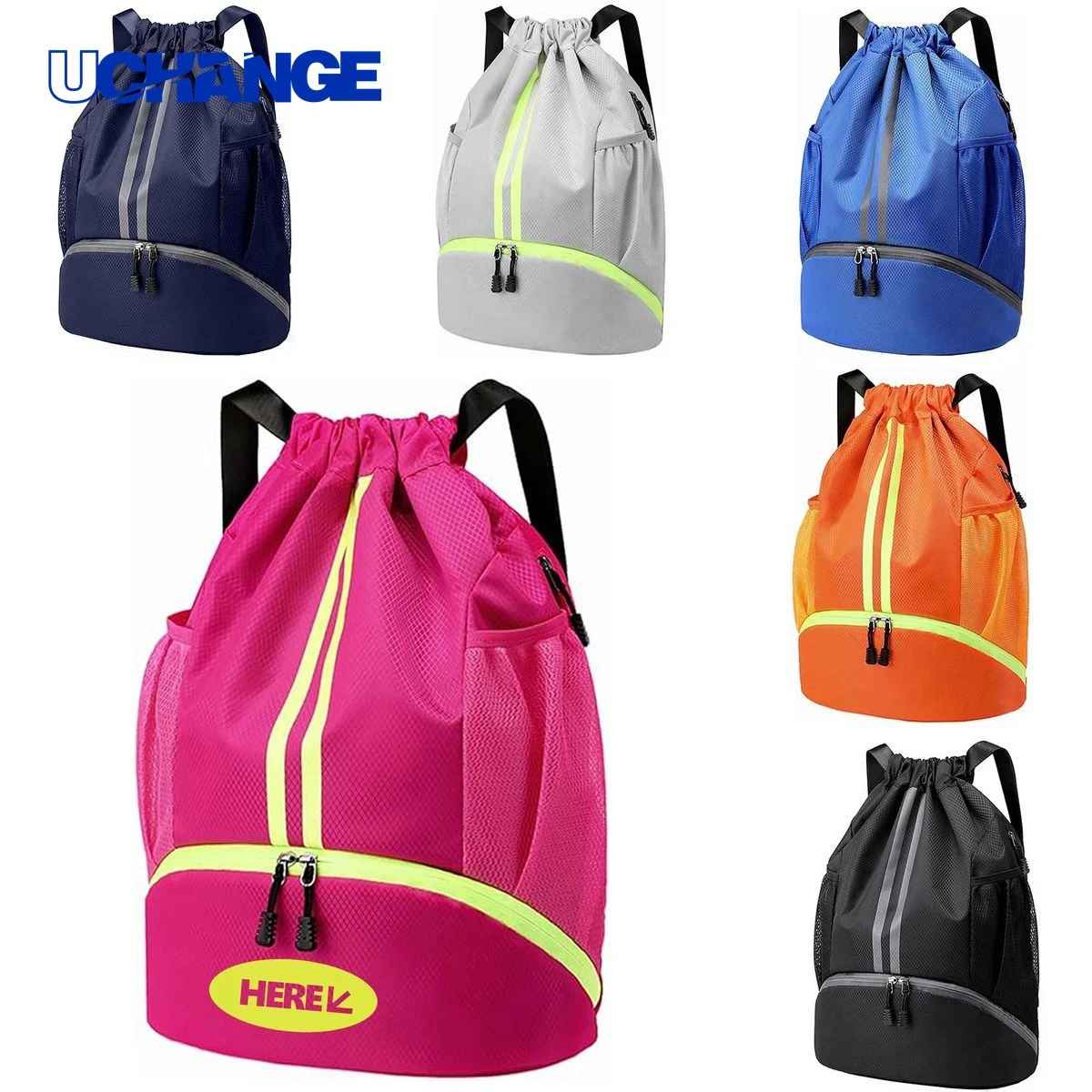 Waterproof Soccer Drawstring Backpack 1