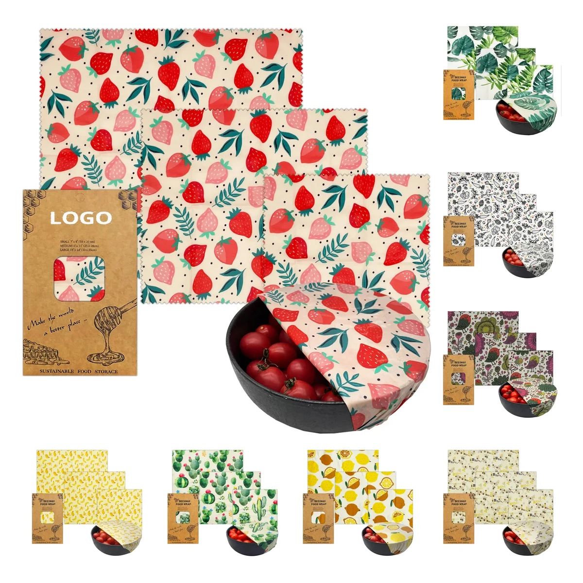 Reusable Beeswax Food Wraps Wax Cloth 1