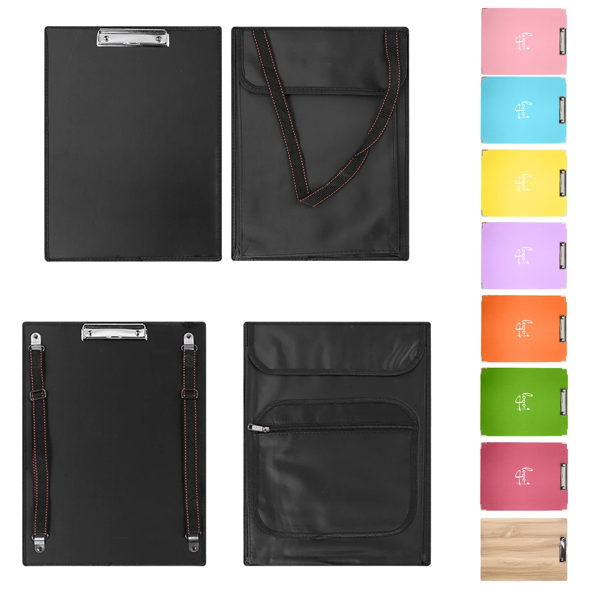 8K Single Shoulder Sketchboard Clip with Zipper Pocket MOQ20 1