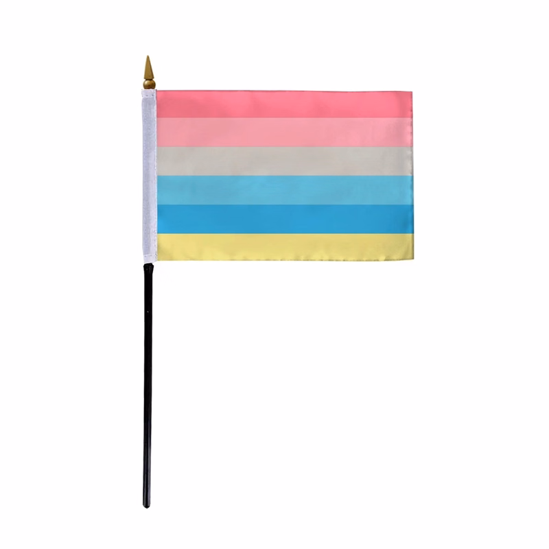 1ply Genderflux Stick Flag (Printed)