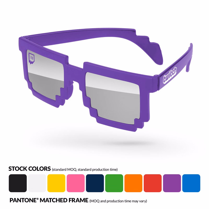 Pixel Mirror Sunglasses w/ 1-color imprints