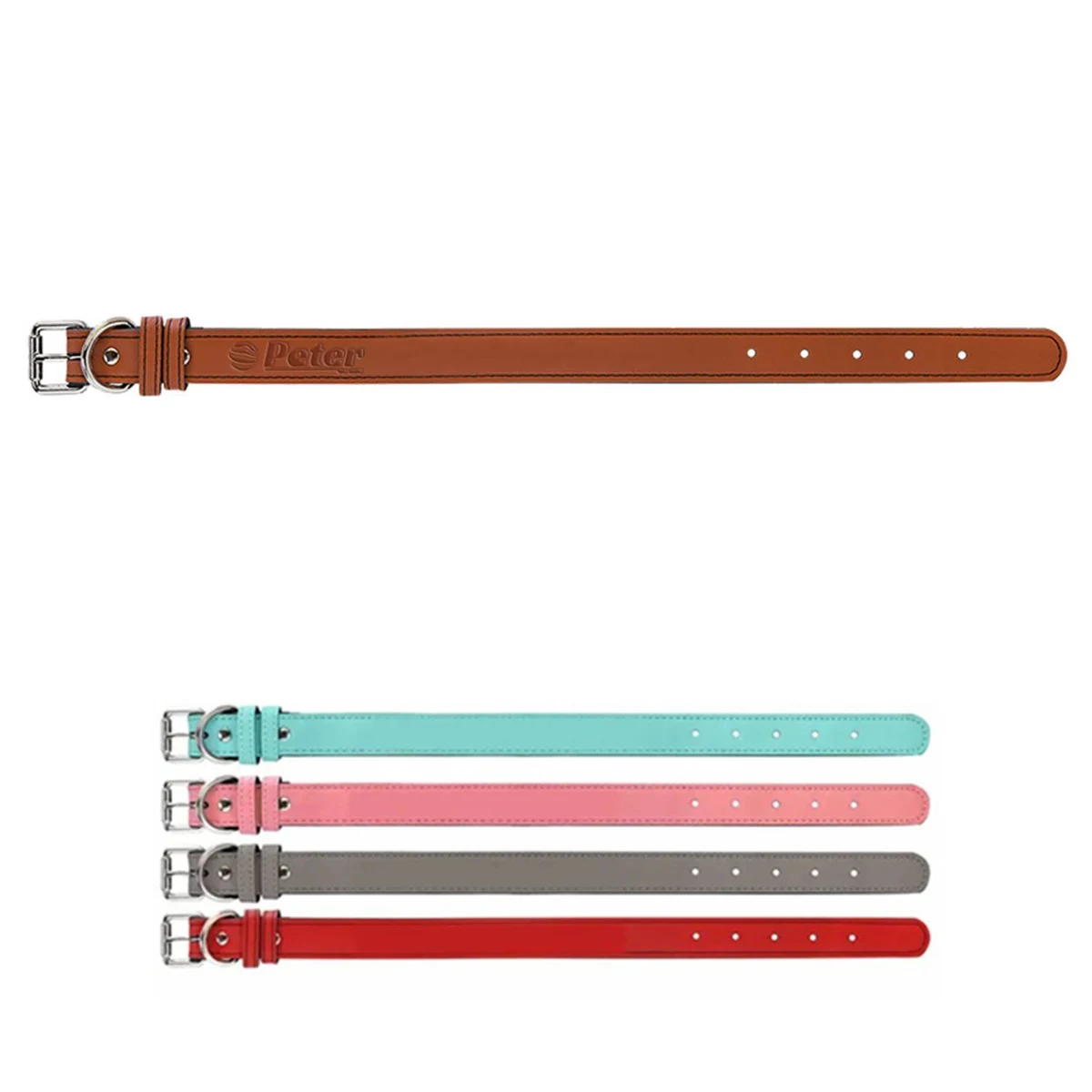 Adjustable PU Leather Pet Collar 1