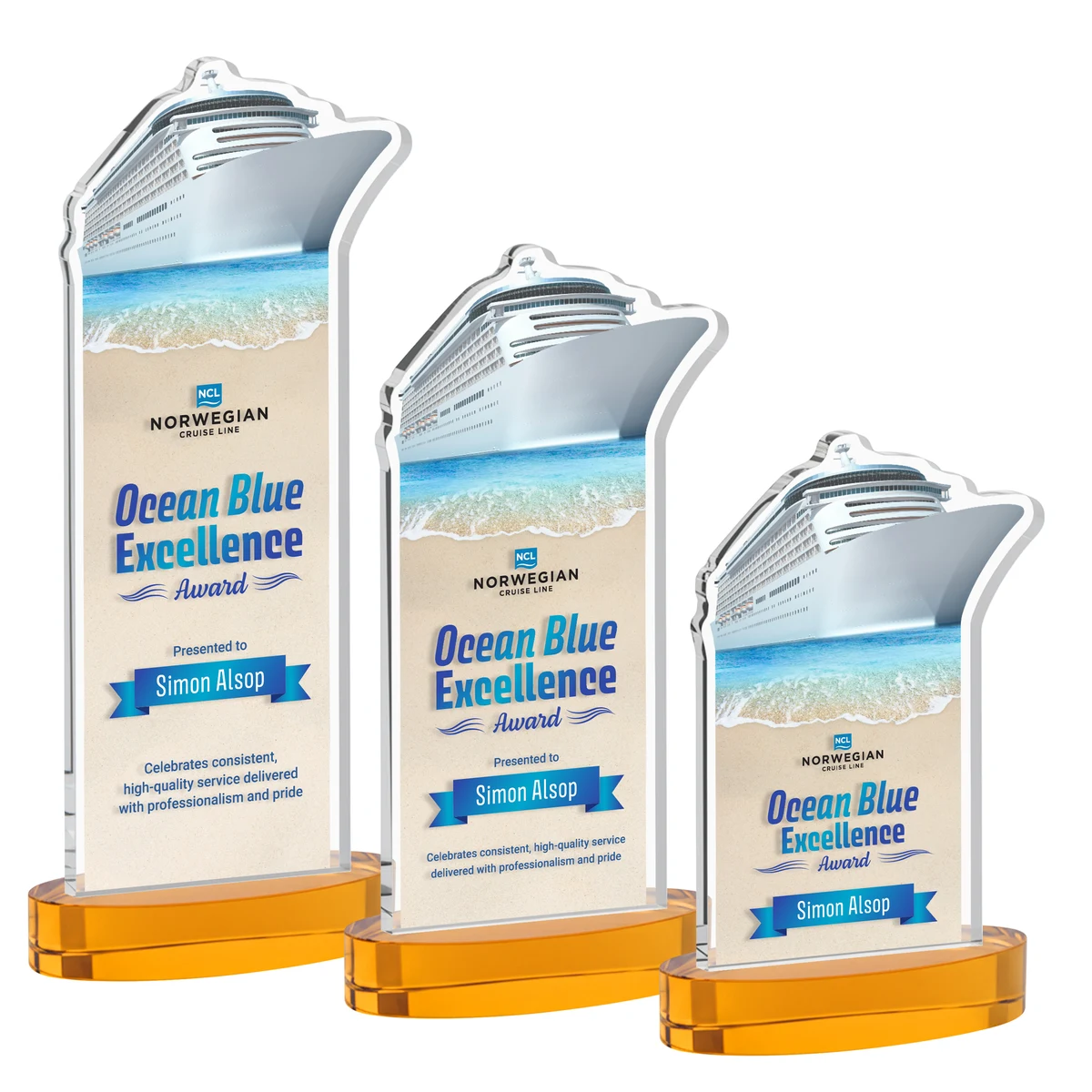 Voyager VividPrint™ Award on Alberton Base - Amber 1