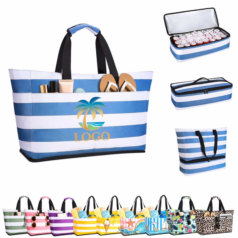 Waterproof and Sandproof Beach Bag with Detachable Cooler
