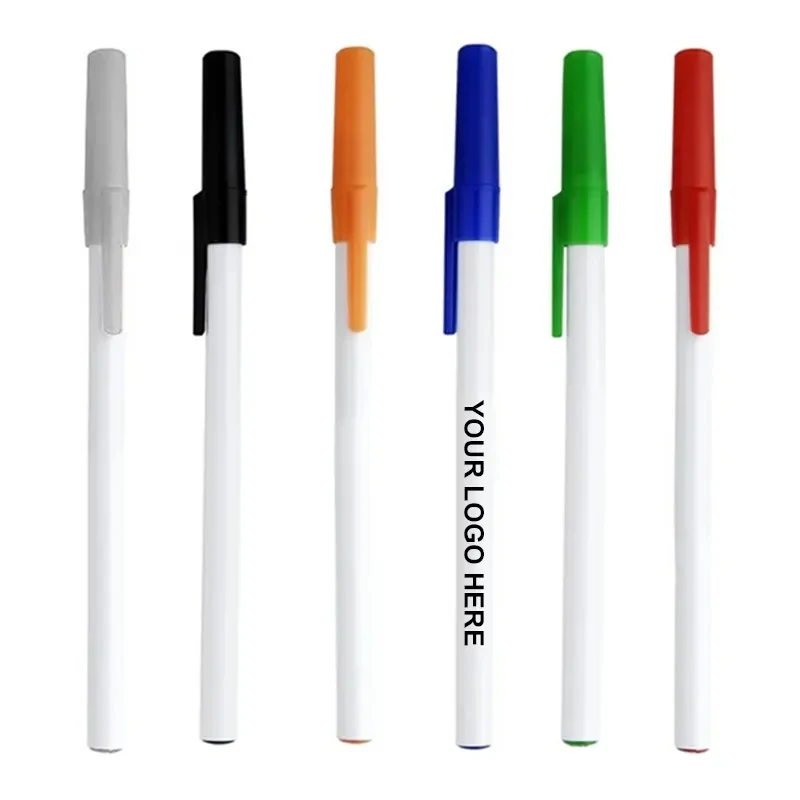 Plastic Ballpoint Pen with Cap 1