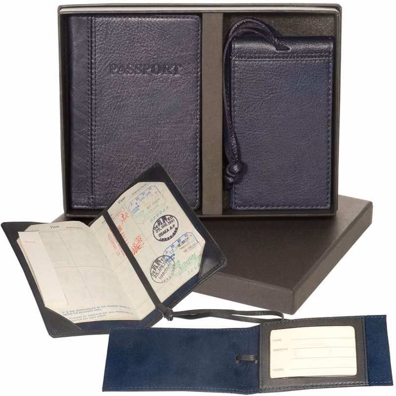 Voyager Lloyd Harbor Passport & Magnetic Luggage Tag Set