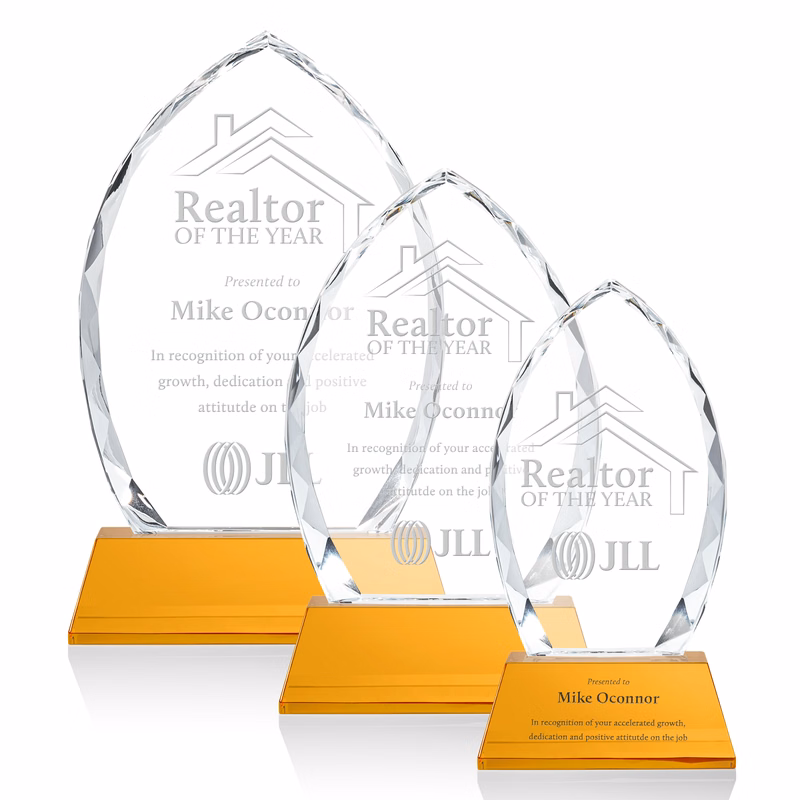 Wilton Award on Newhaven Base - Amber