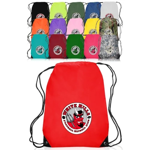 Drawstring Backpacks - 14" W x 18" H 1