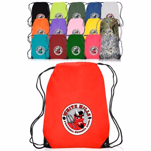 Drawstring Backpacks - 14" W x 18" H