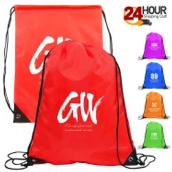 210D Polyester Drawstring Backpack (13" x 17") 1