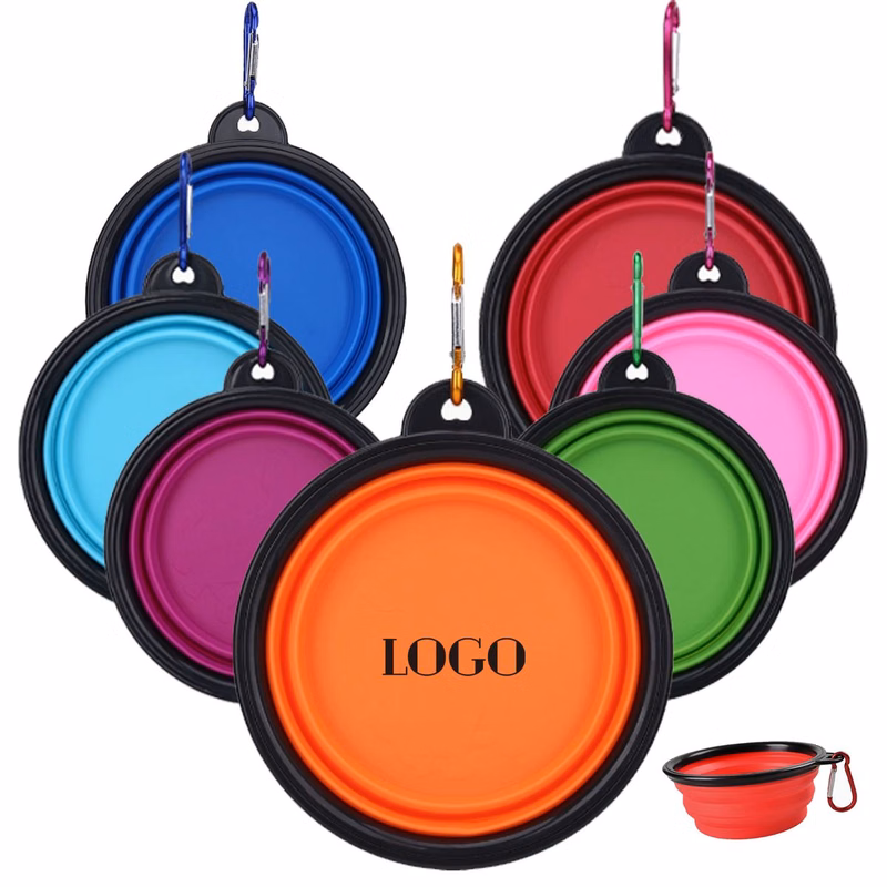 Lightweight Foldable Silicone Puppy Water Bowl For Walking