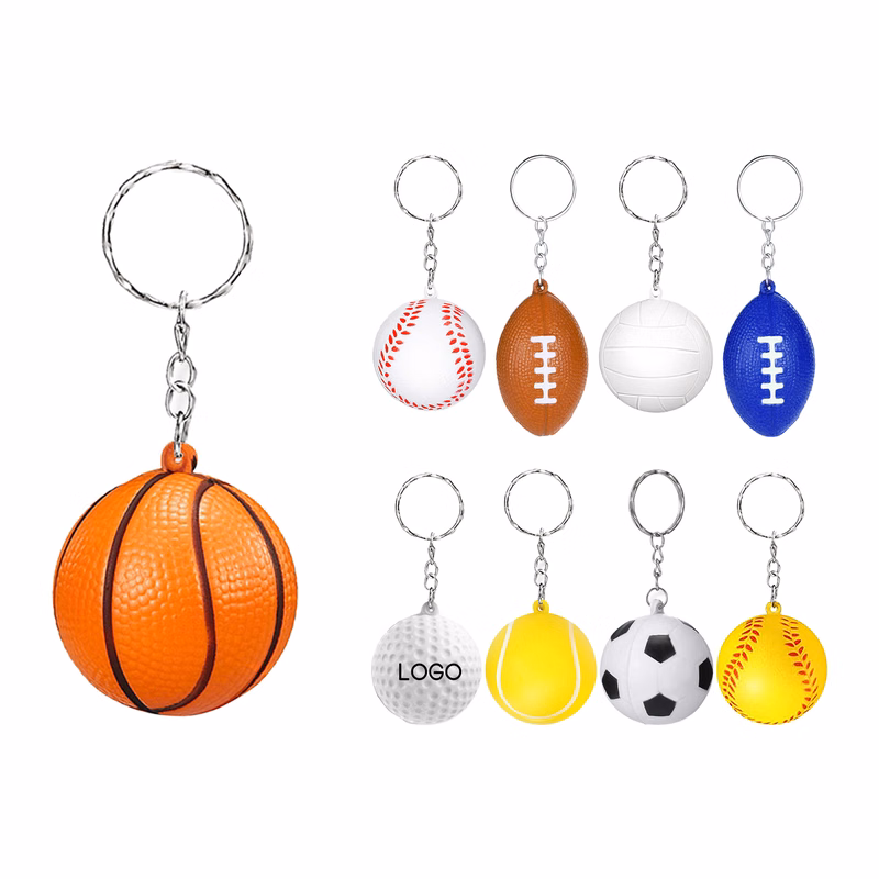 Foam Stress Reliever Ball Keychain