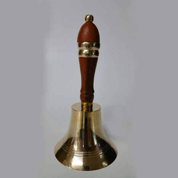 Brass Handle bell w/Brass inlaid wood handle