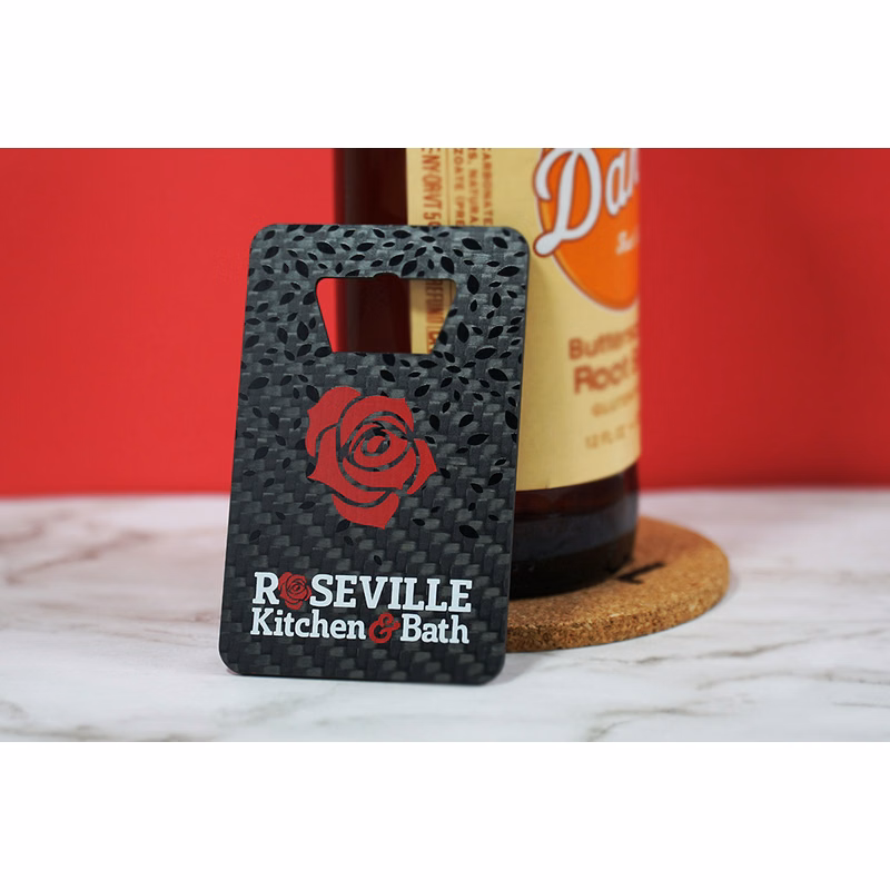 Carbon Fiber Bottle Opener Business Cards