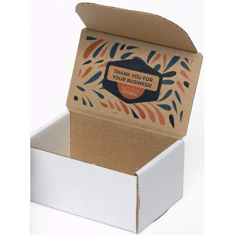 Full Color White Display Mailer Box w/Inside Imprint (6" x 4" x 3")