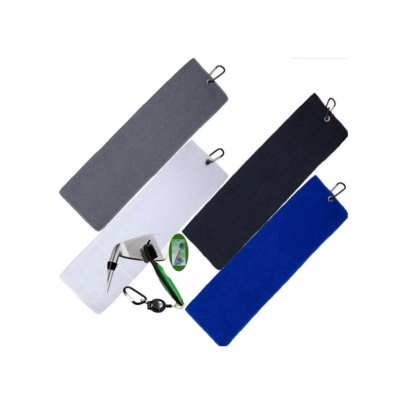 Microfiber Waffle Pattern Golf Towel With Clip