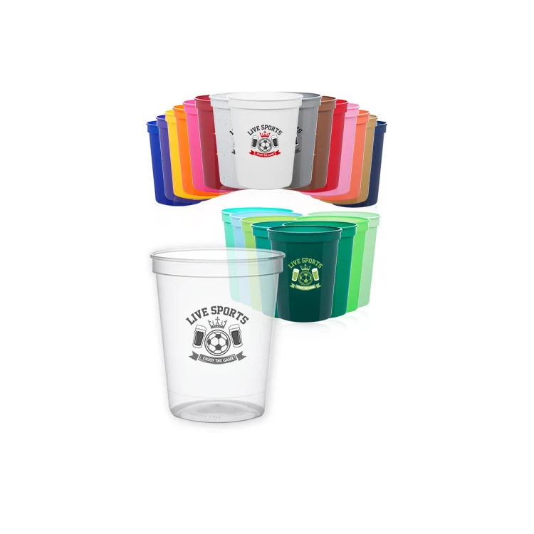 16 oz. Reusable Plastic Stadium Cup - USA Made 1