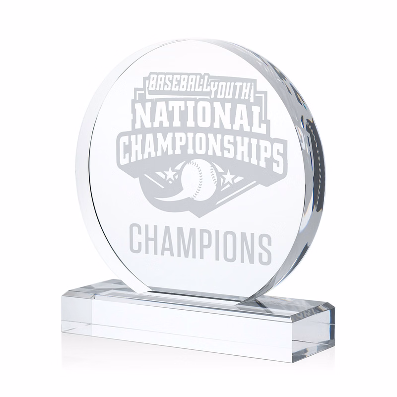 7.87" Round Cosmic Acrylic Award w/ Silver Base
