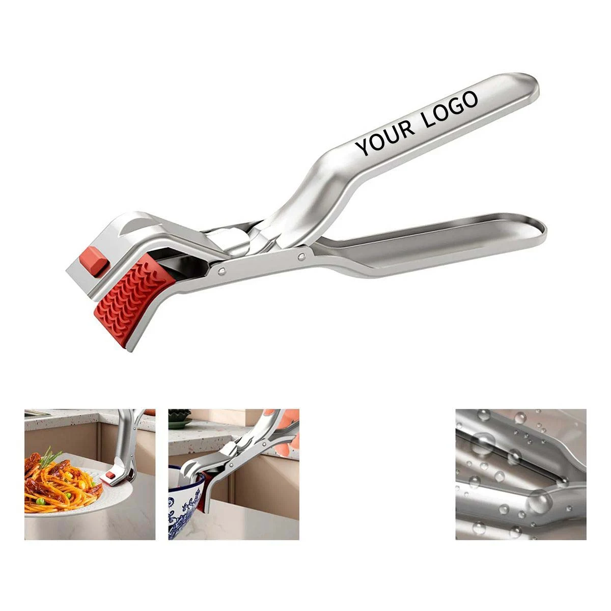 Compact Stainless Steel Tongs for Grilling and Baking 1