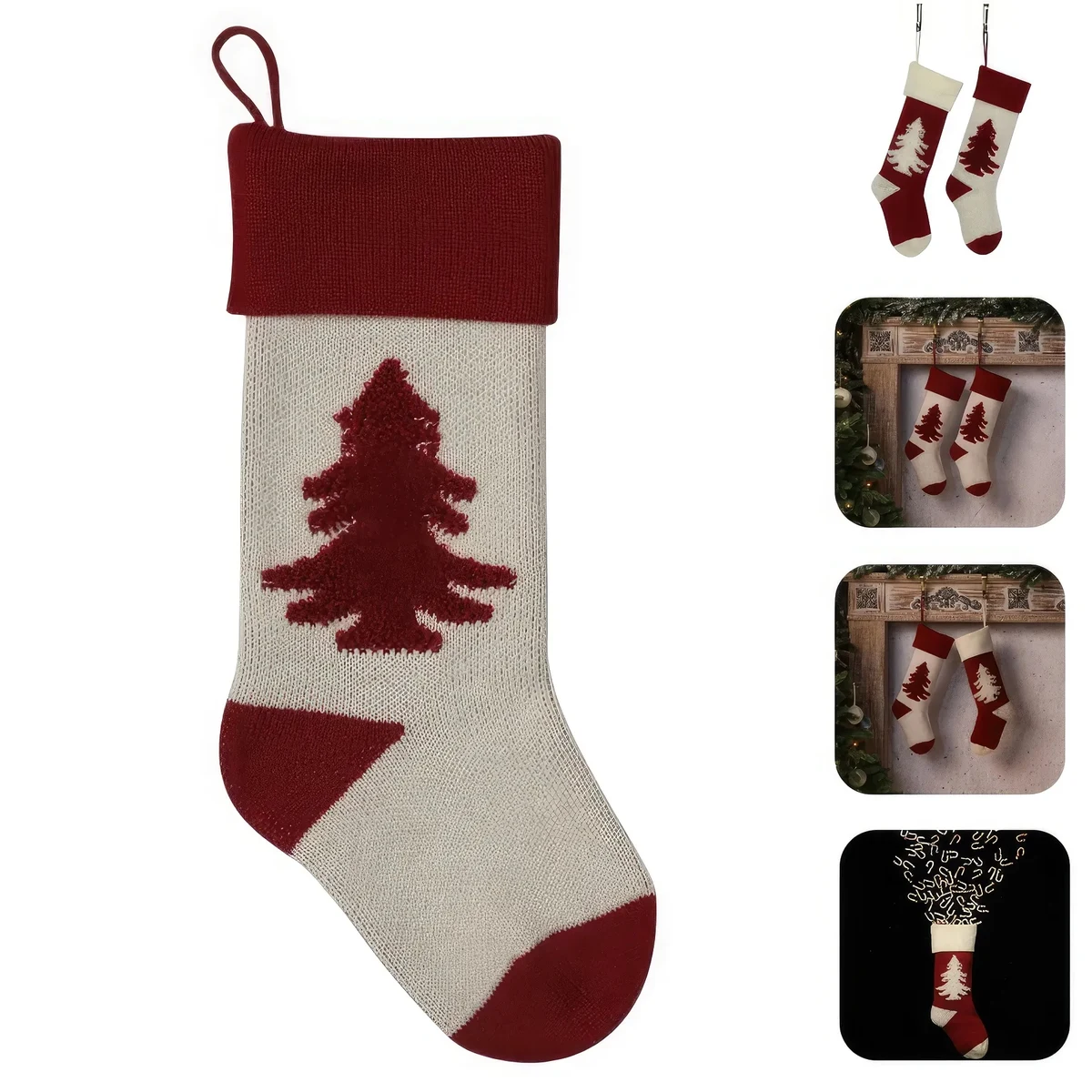 Cute Knitted Christmas Stocking 1