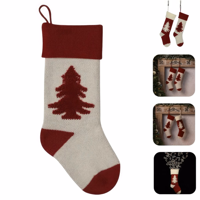 Cute Knitted Christmas Stocking
